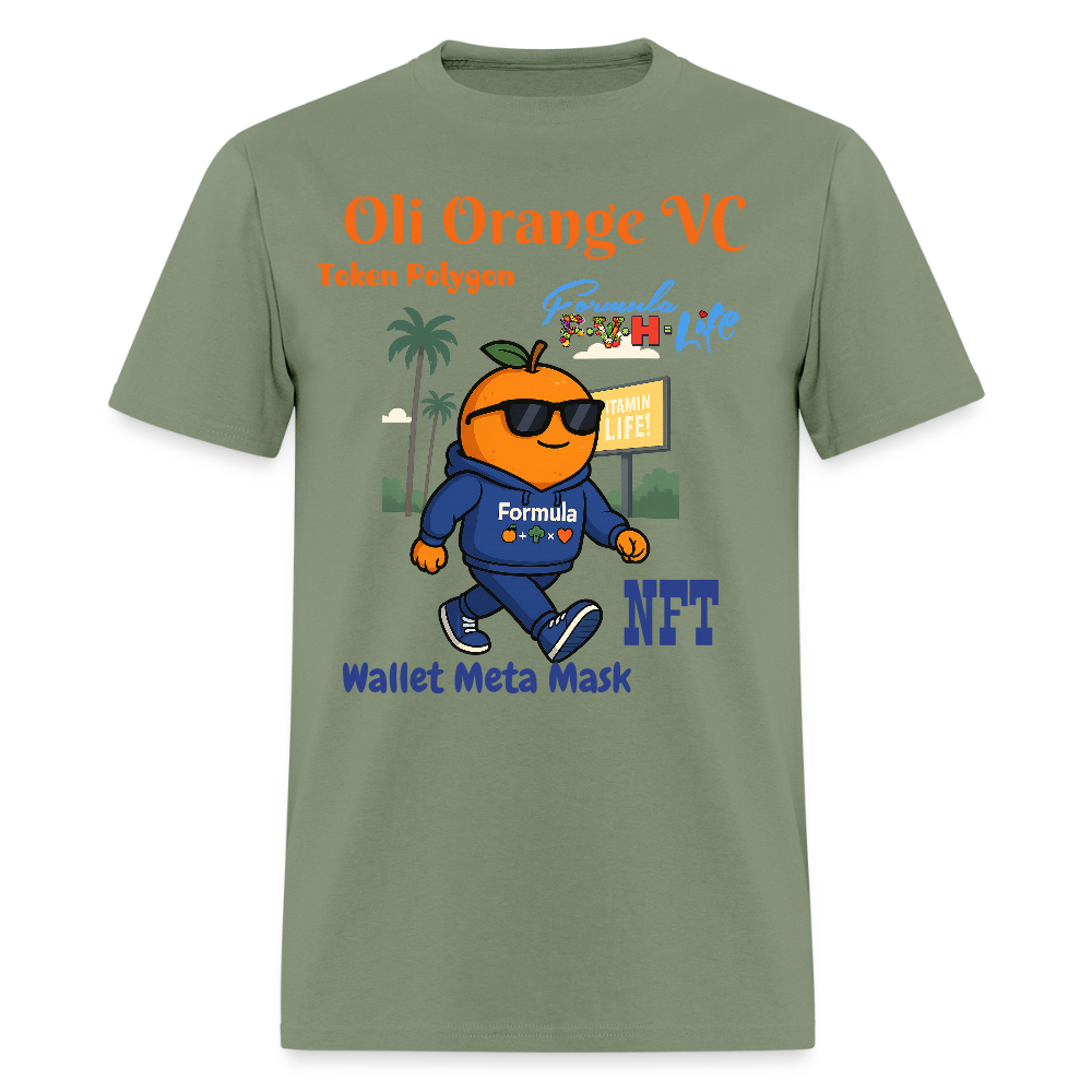 Formula Oli Orange 🍊 NFT Men's T-Shirt - military green