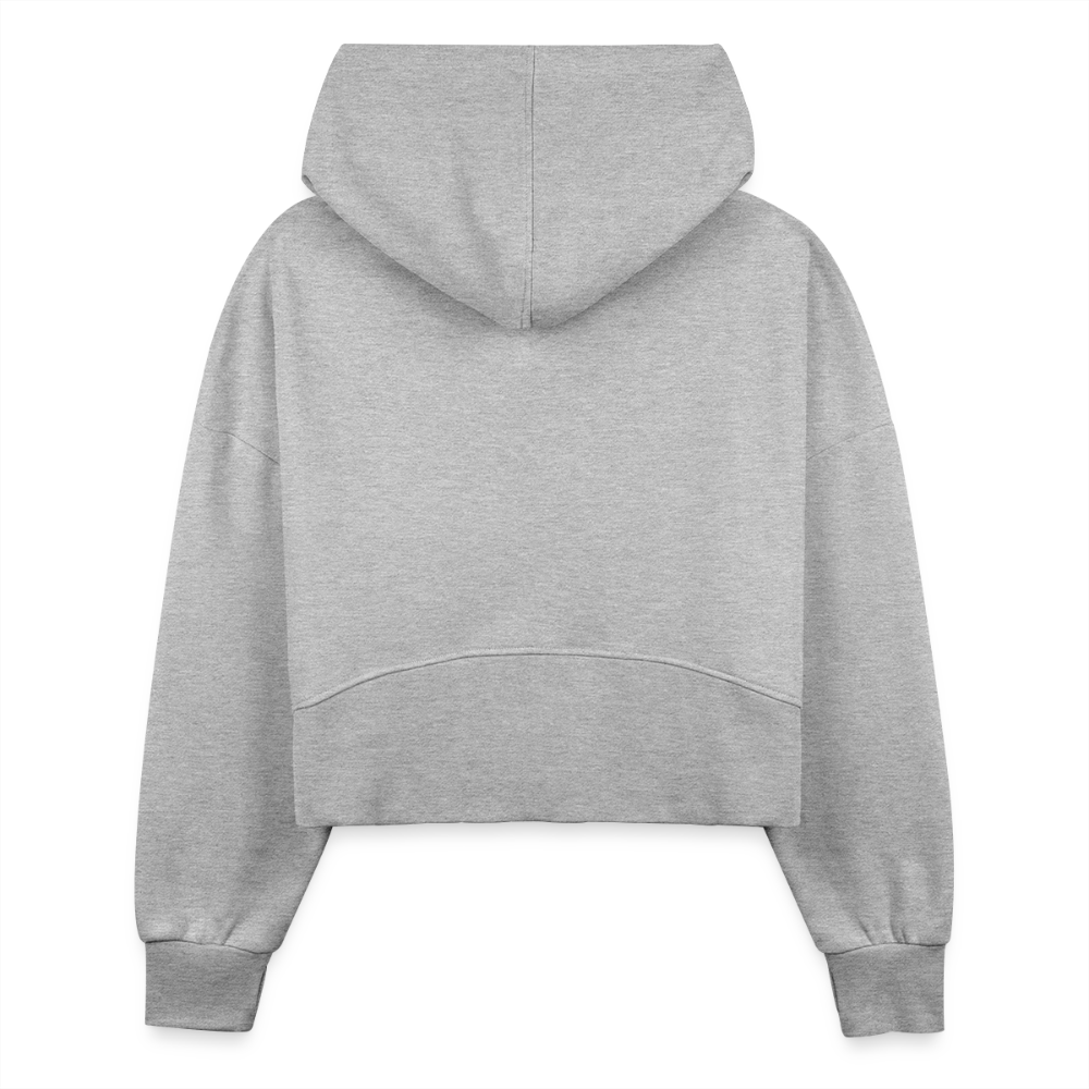 iGot Band Praktice Women's Half Zip Cropped Hoodie - heather gray