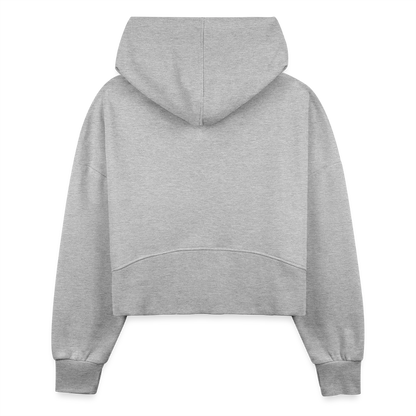 iGot Band Praktice Women's Half Zip Cropped Hoodie - heather gray