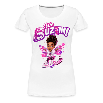 We Buzzin Women’s Premium T-Shirt - white
