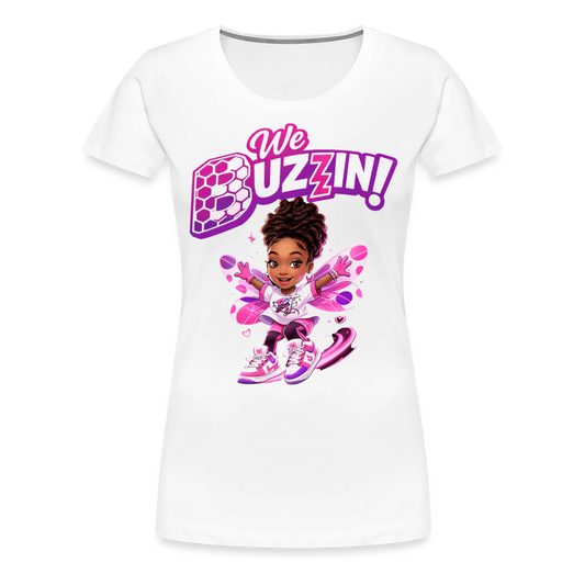 We Buzzin Women’s Premium T-Shirt - white