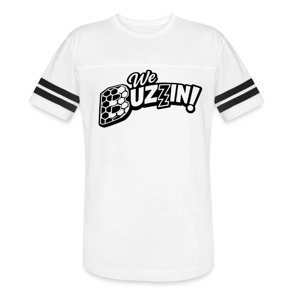 We Buzzin Vintage Sport T-Shirt - white/black