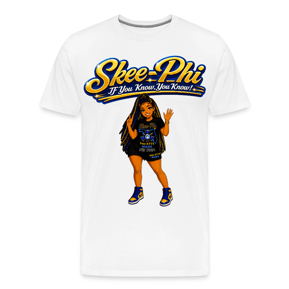 Skee phi 1  Premium T-Shirt - white