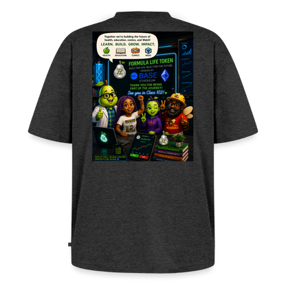 Green Apple Alice Women's Oversized Organic T-Shirt - heather anthracite