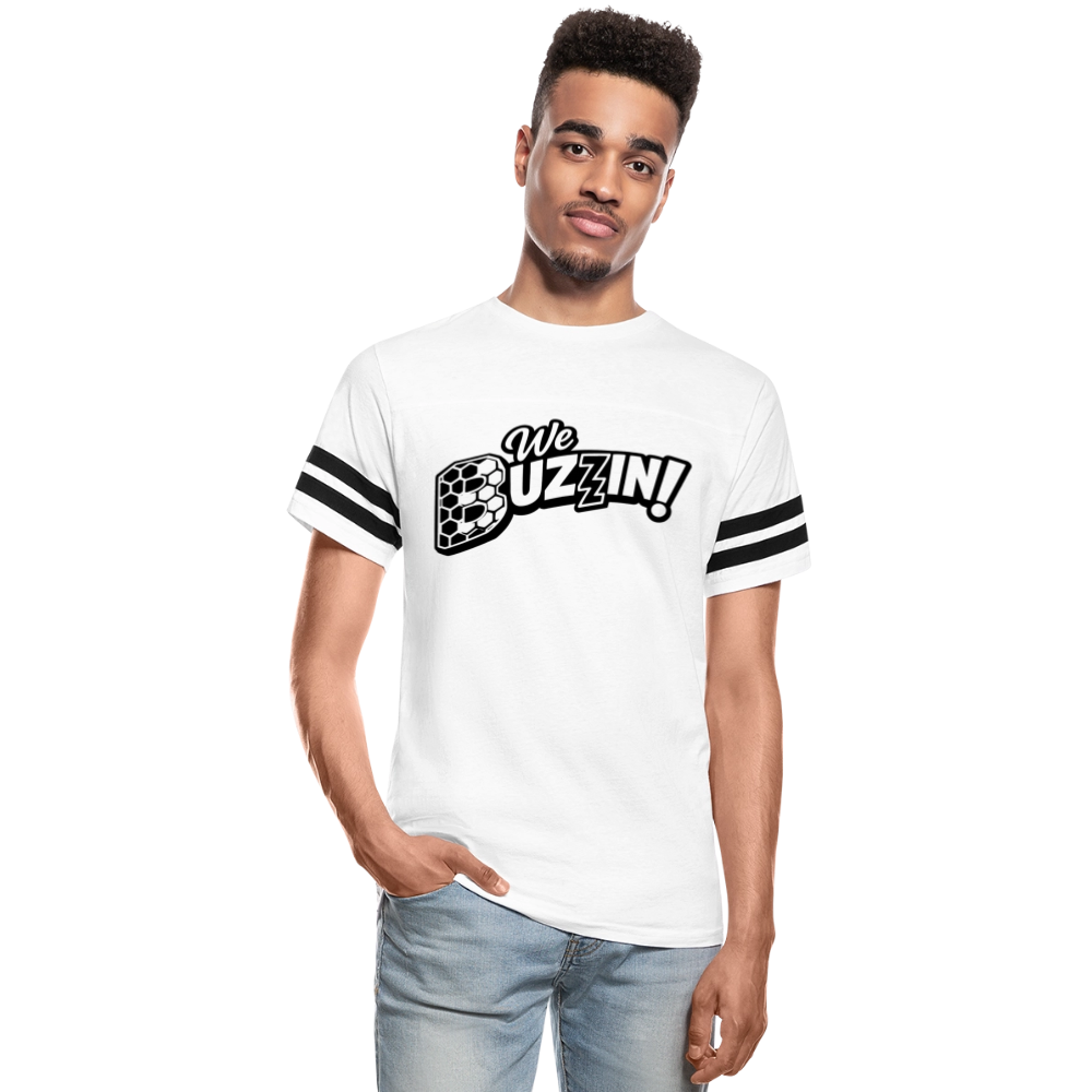 We Buzzin Vintage Sport T-Shirt - white/black