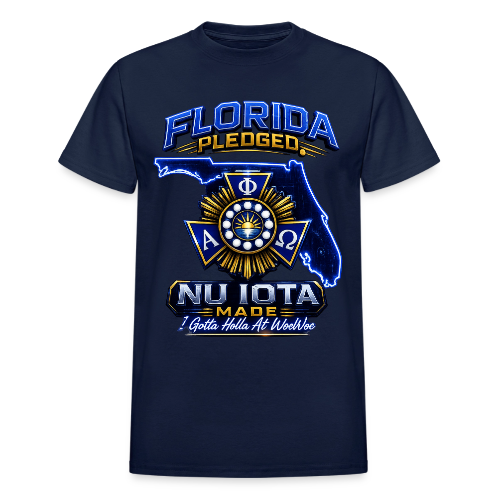 Nu IOta/ Woe Woe Gildan Ultra Cotton Adult T-Shirt - navy