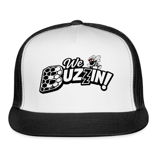 We Buzzin Trucker Hat - white/black