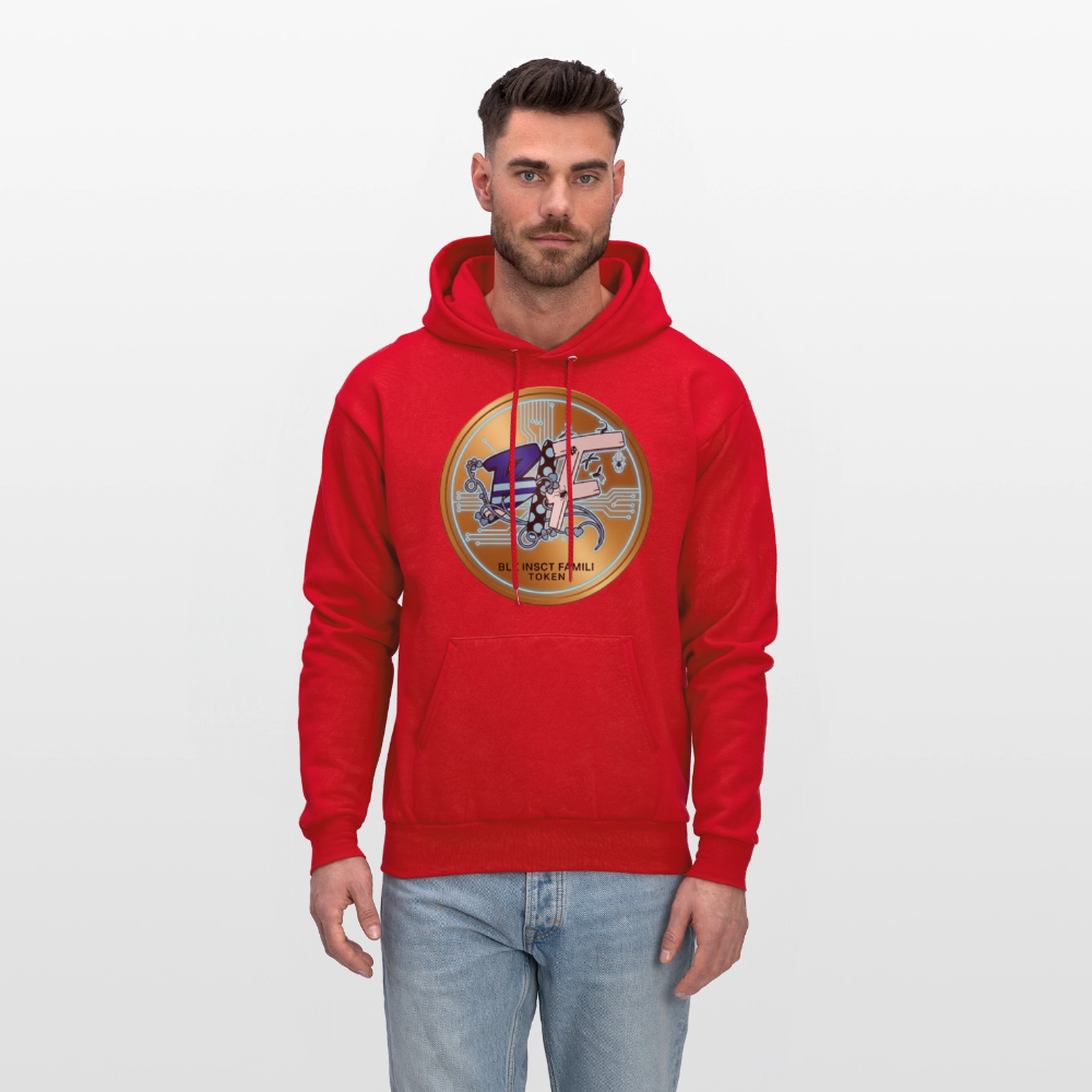 BLK Insct FAMILI Token Men's Hoodie - red