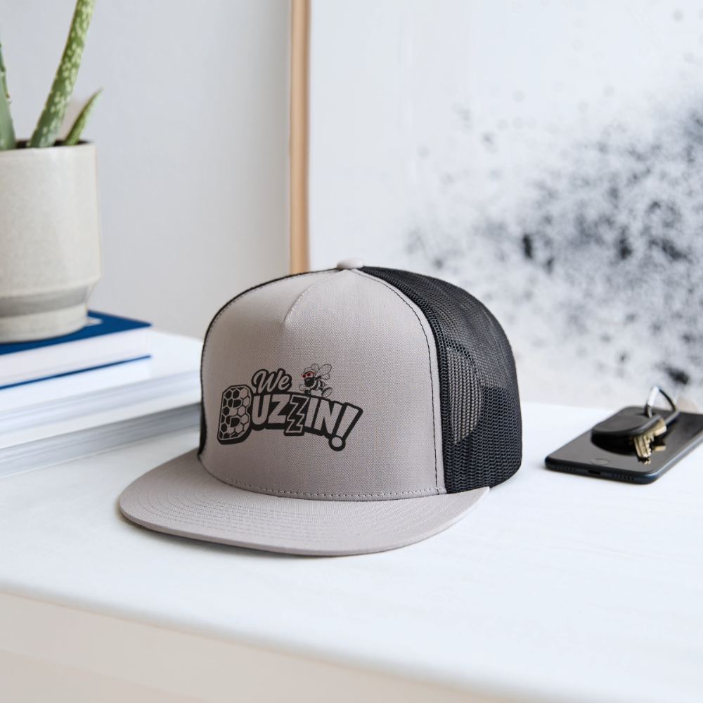 We Buzzin Trucker Hat - gray/black