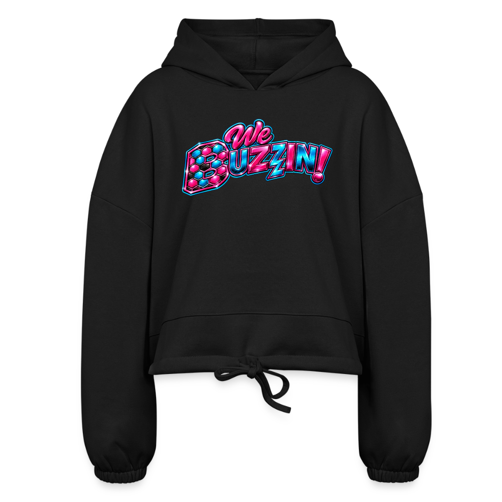 We Buzzin Women’s Cropped Hoodie - black