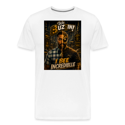 We Buzzin Men's Premium T-Shirt - white