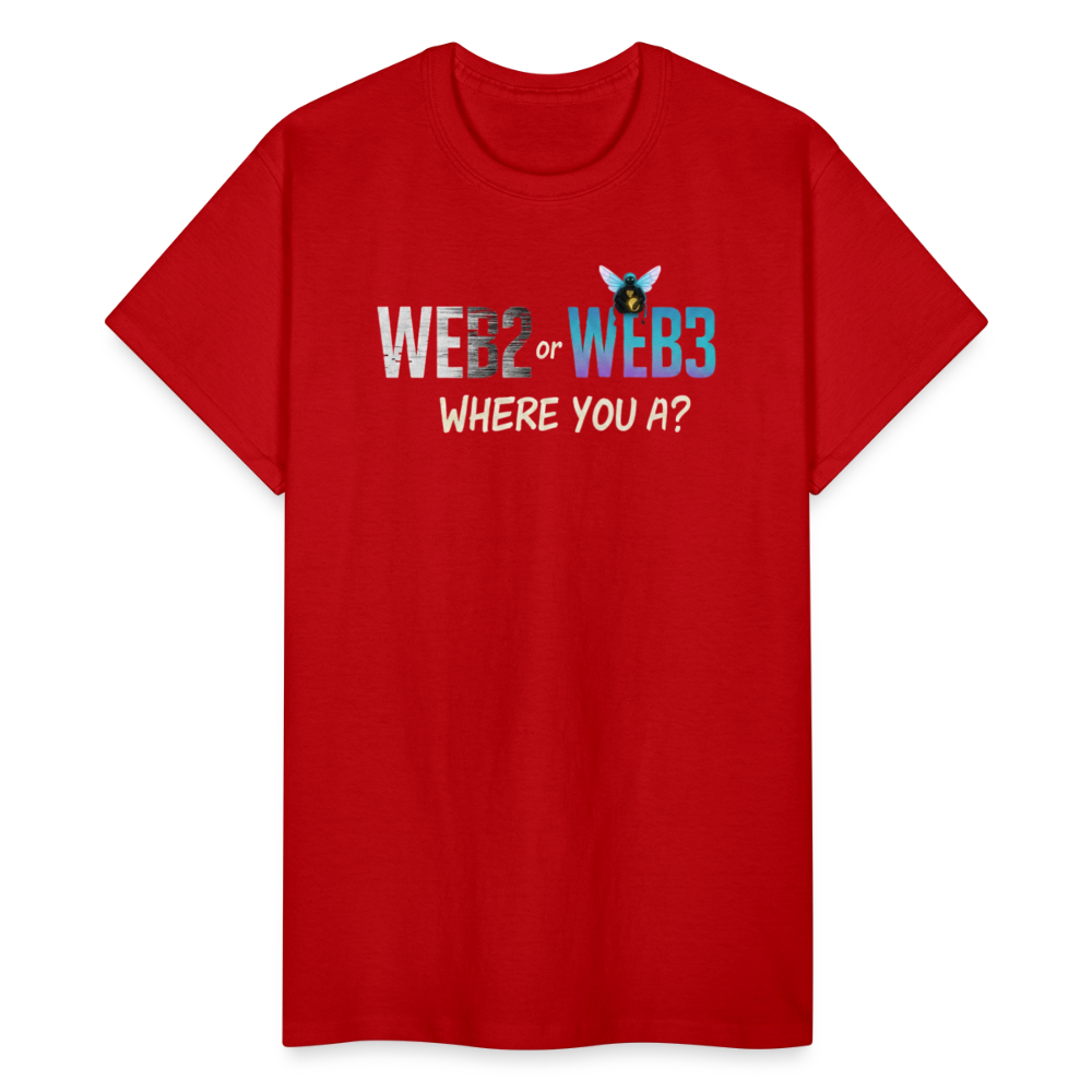 Web 2 Web 3  Ultra Cotton Adult T-Shirt - red