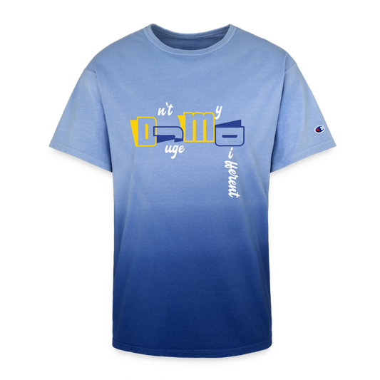 Dnt Juge My Different Champion Dip Dye T-shirt - royal ombre