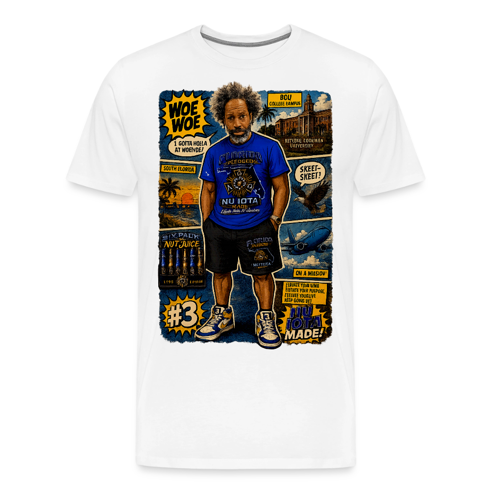 Comic Woe Woe Men's Premium T-Shirt - white
