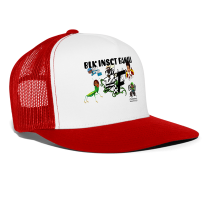 BLK Insct Famili Trucker Hat - white/red