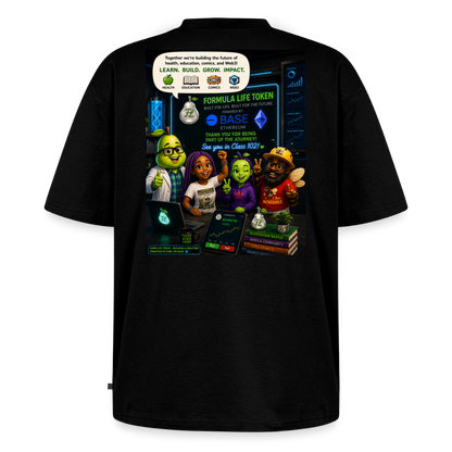Green Apple Alice Women's Oversized Organic T-Shirt - black