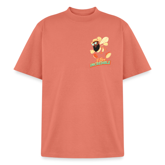 We Buzzin Heavyweight Washed Unisex T-Shirt - peach