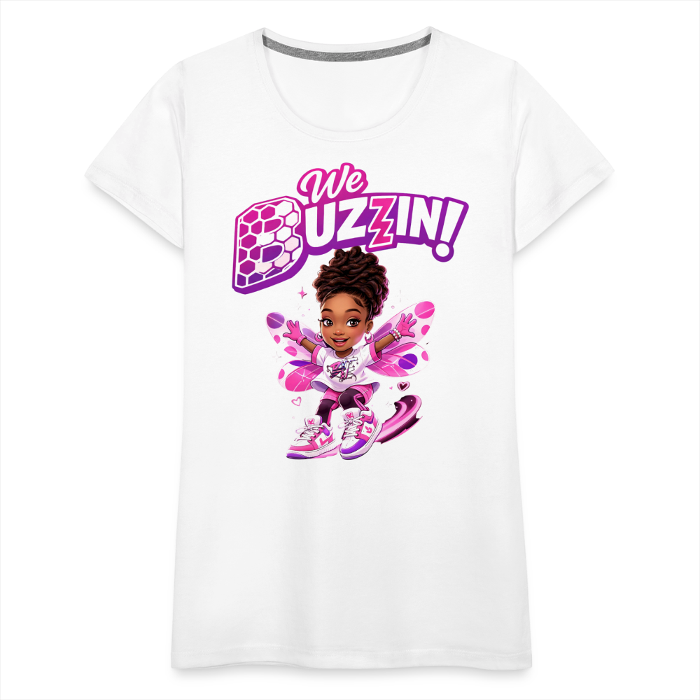 We Buzzin Women’s Premium T-Shirt - white