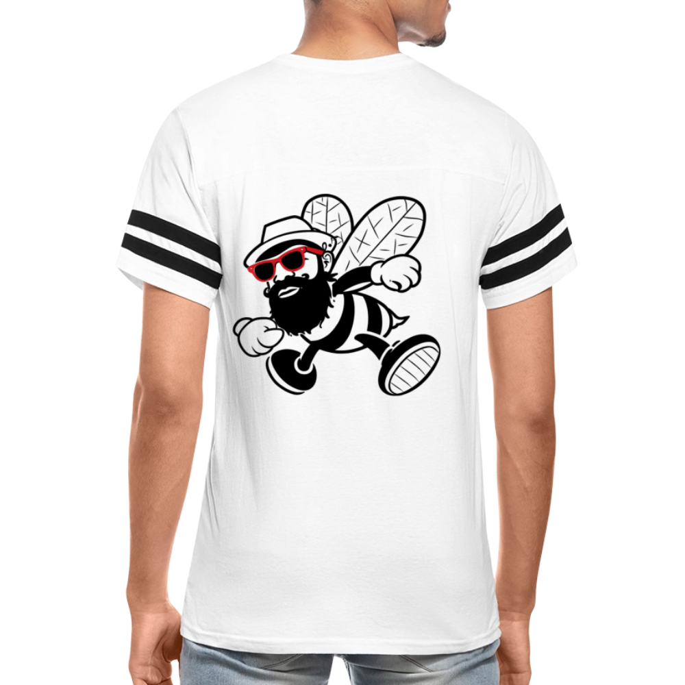 We Buzzin Vintage Sport T-Shirt - white/black