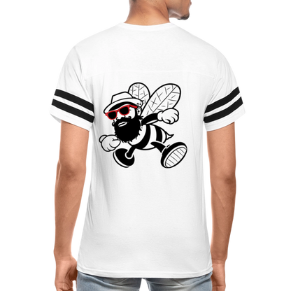 We Buzzin Vintage Sport T-Shirt - white/black