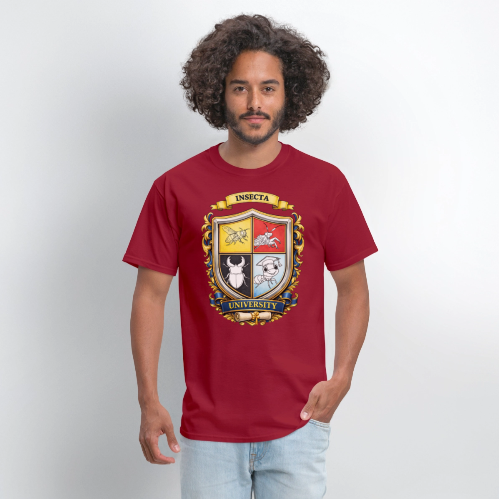 Insecta University Men's T-Shirt | GILDAN 5000 - dark red