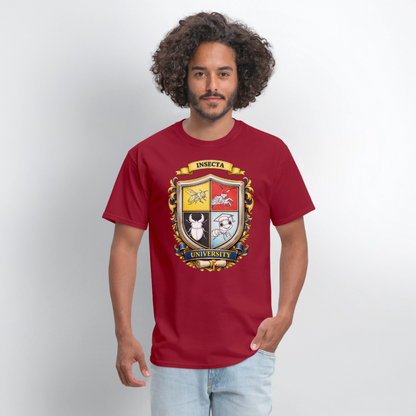 Insecta University Men's T-Shirt | GILDAN 5000 - dark red