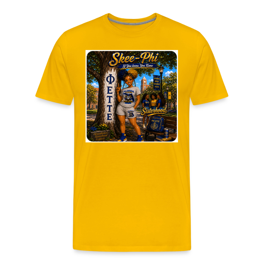 Ski Phi  Premium T-Shirt - sun yellow