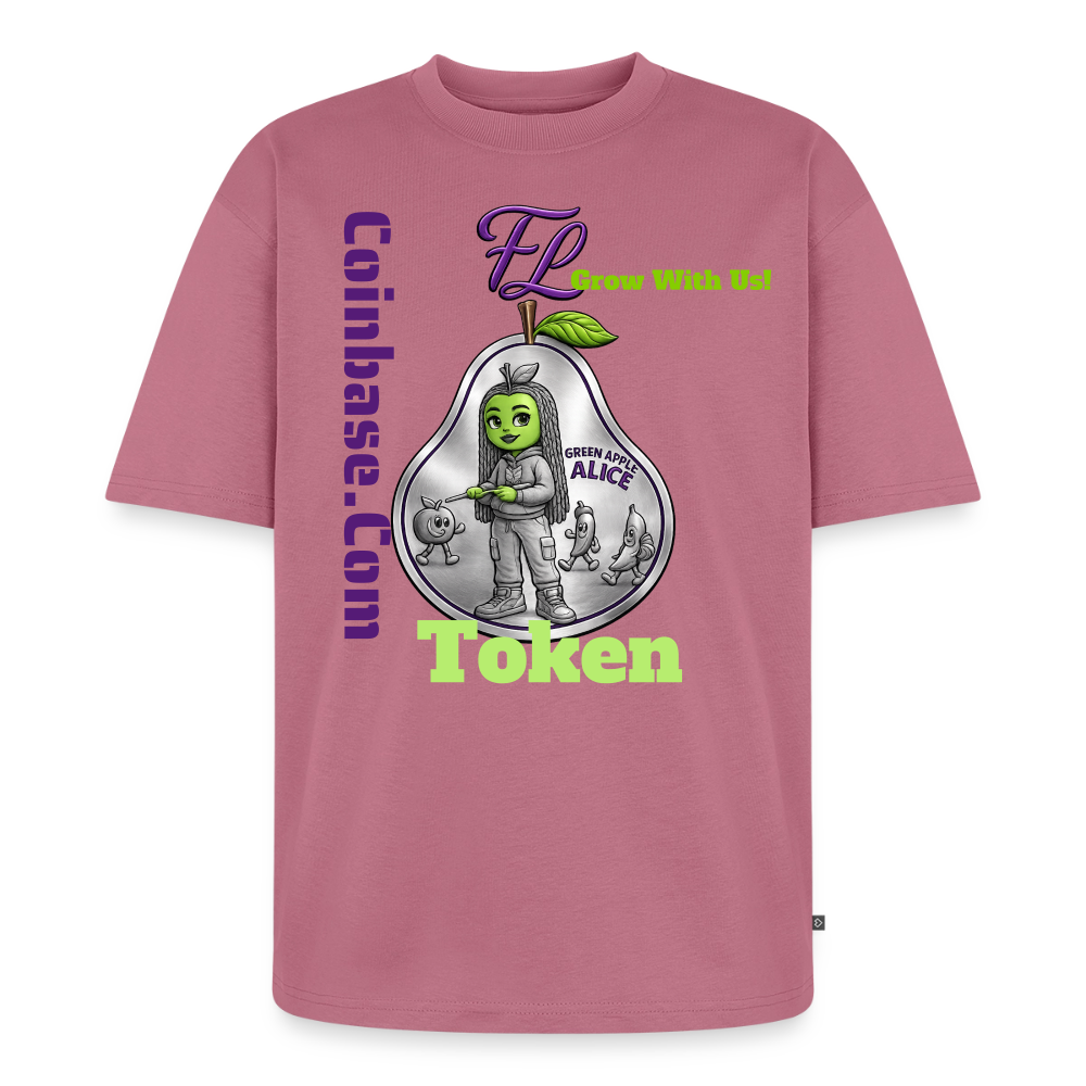 Green Apple Alice Women's Oversized Organic T-Shirt - mauve