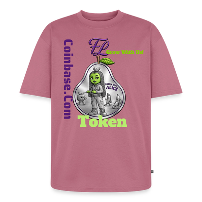 Green Apple Alice Women's Oversized Organic T-Shirt - mauve
