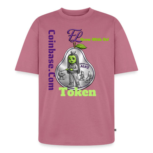 Green Apple Alice Women's Oversized Organic T-Shirt - mauve