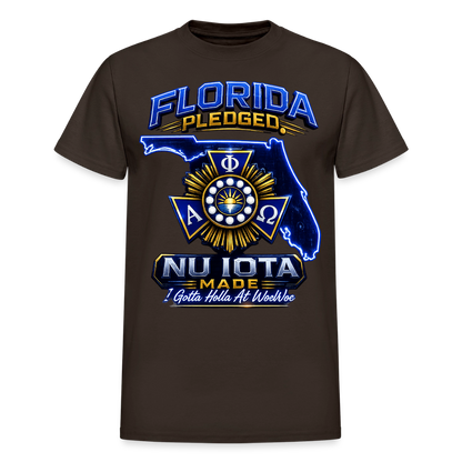 Nu IOta/ Wou Wou Gildan Ultra Cotton Adult T-Shirt - dark chocolate