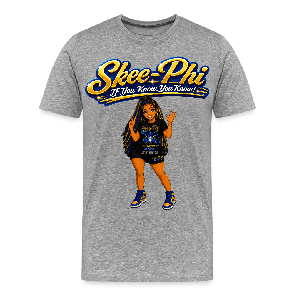 Skee phi 1  Premium T-Shirt - heather gray