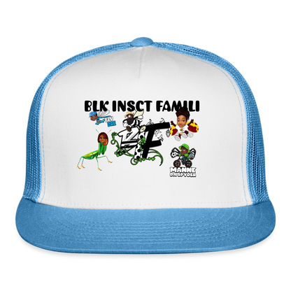 BLK Insct Famili Trucker Hat - white/blue