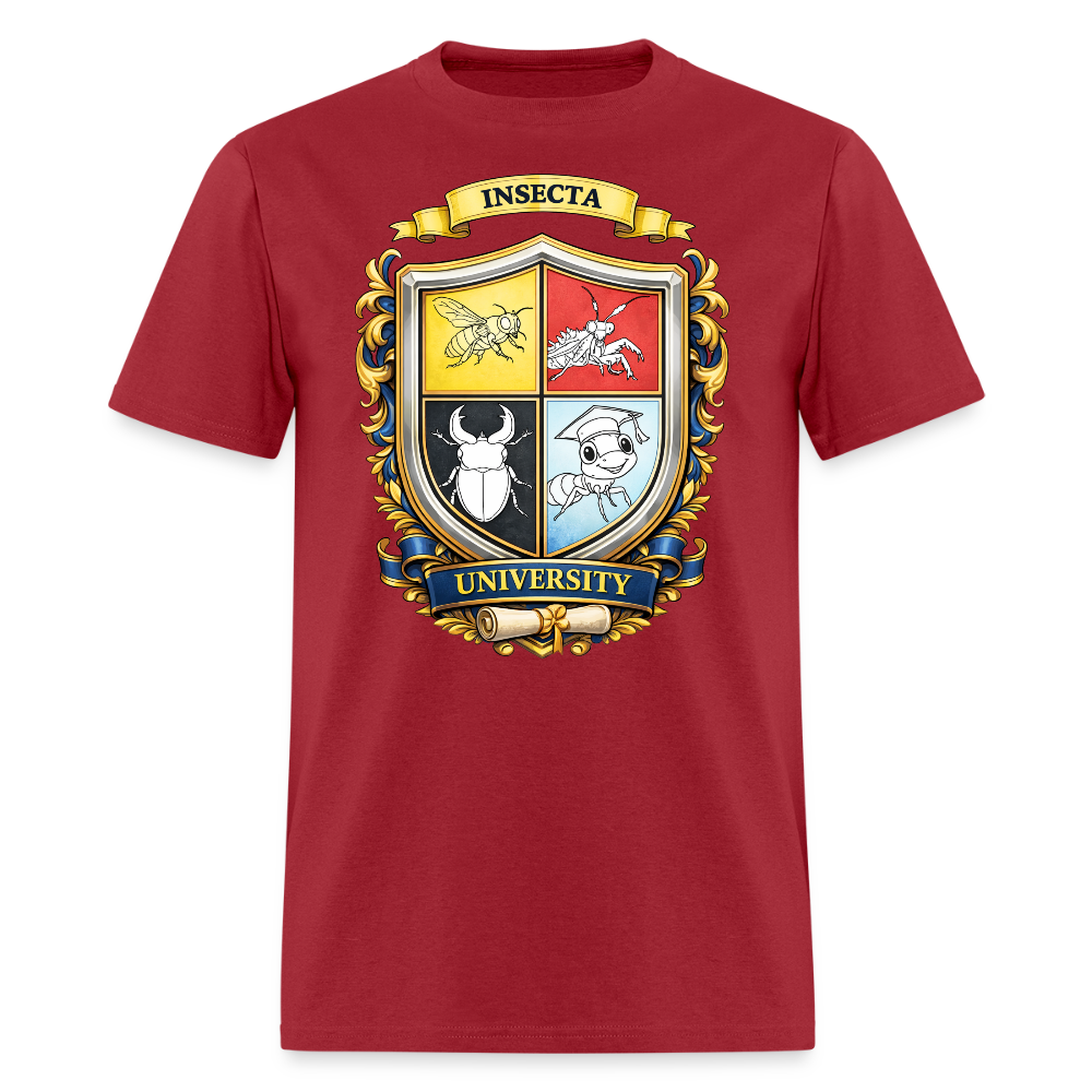 Insecta University Men's T-Shirt | GILDAN 5000 - dark red