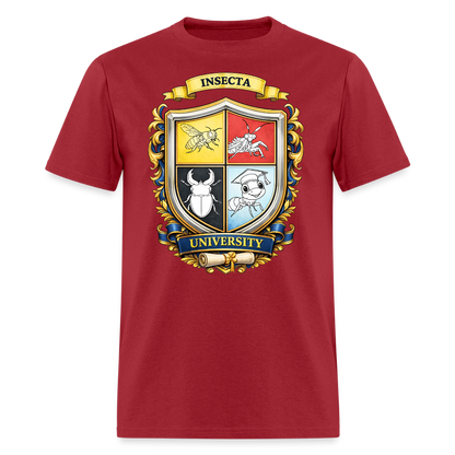 Insecta University Men's T-Shirt | GILDAN 5000 - dark red