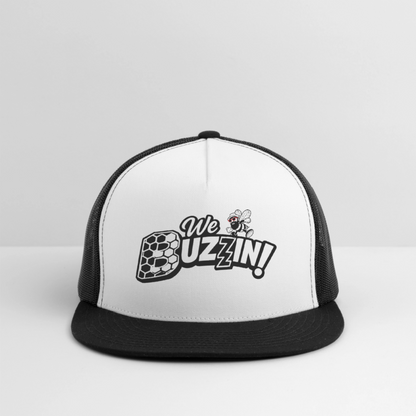 We Buzzin Trucker Hat - white/black