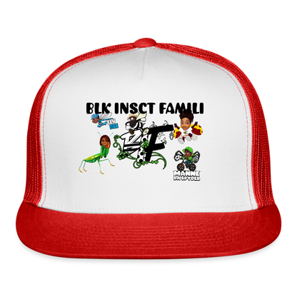 BLK Insct Famili Trucker Hat - white/red