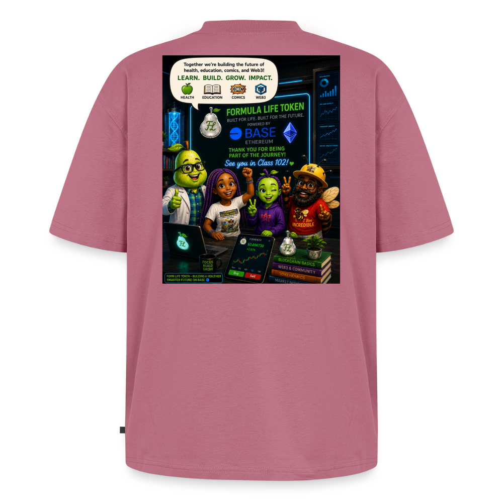 Green Apple Alice Women's Oversized Organic T-Shirt - mauve