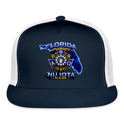 Nu IOta Trucker Hat - navy/white