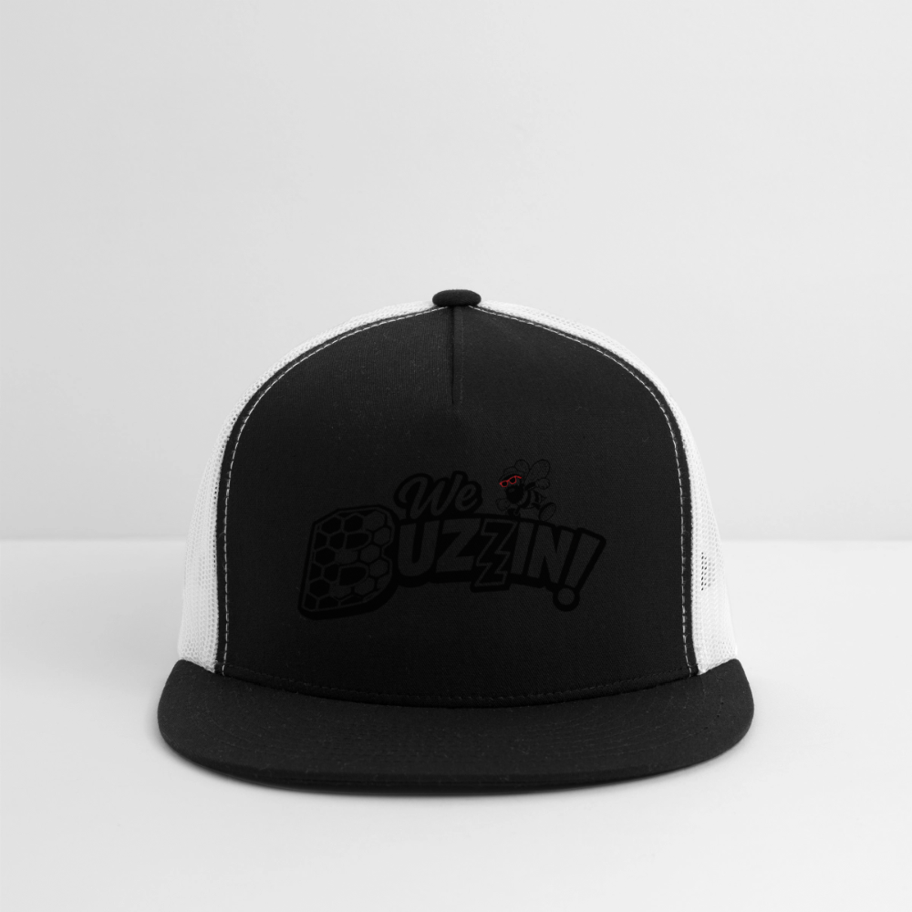We Buzzin Trucker Hat - black/white