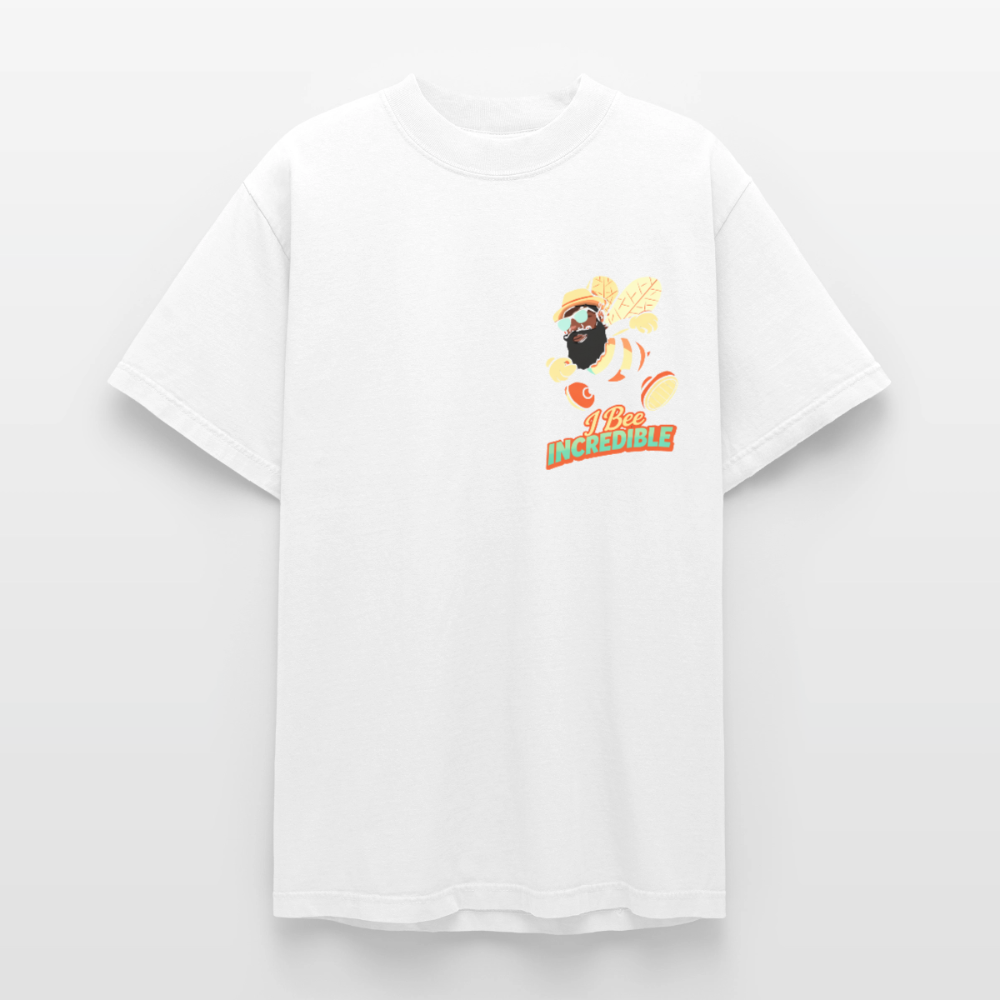 We Buzzin Heavyweight Washed Unisex T-Shirt - white