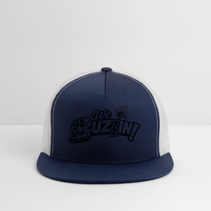 We Buzzin Trucker Hat - navy/white