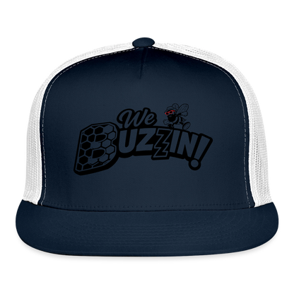 We Buzzin Trucker Hat - navy/white