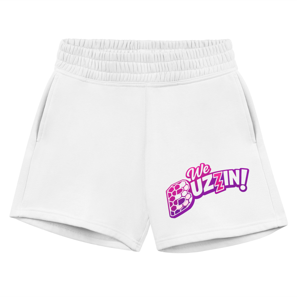 We Buzzin Women's Jogger Short - white