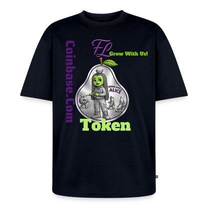 Green Apple Alice Women's Oversized Organic T-Shirt - navy