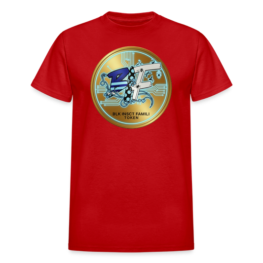 BLK Insct Famili Token Cotton Adult T-Shirt - red