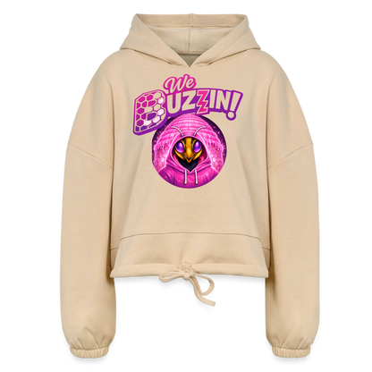 We Buzzin Women’s Cropped Hoodie - nude