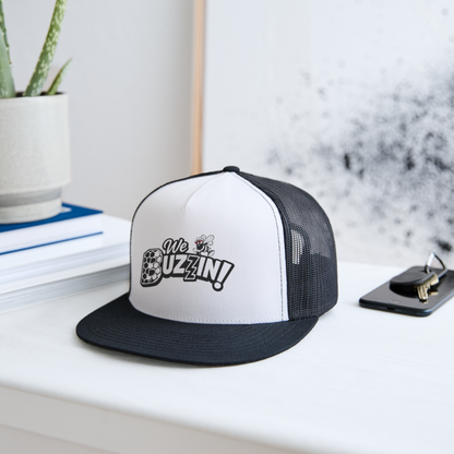 We Buzzin Trucker Hat - white/black