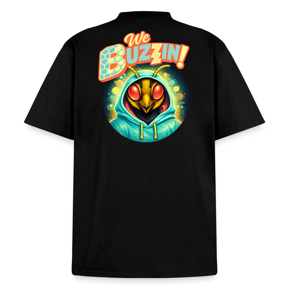 We Buzzin Heavyweight Washed Unisex T-Shirt - black