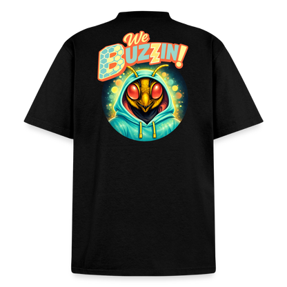 We Buzzin Heavyweight Washed Unisex T-Shirt - black